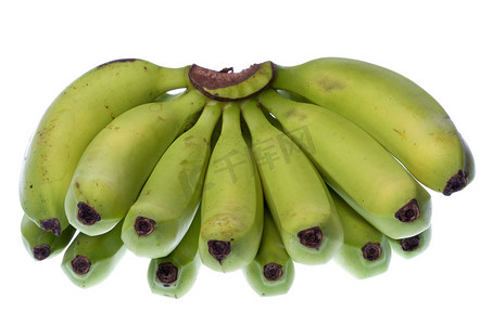 青香蕉摄影照片_翻译结果孤立的青香蕉
