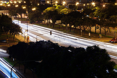 阿根廷布宜诺斯艾利斯的夜景
