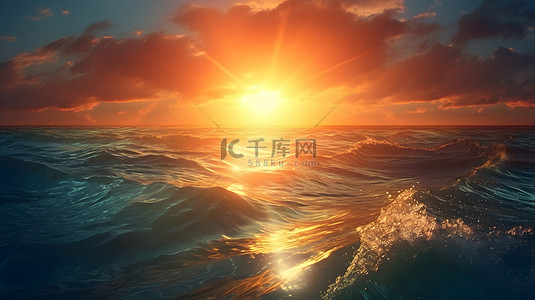 海洋主题背景背景图片_夏日海洋海面水面主题背景