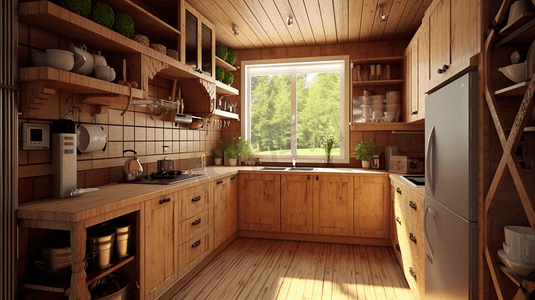 木制厨房