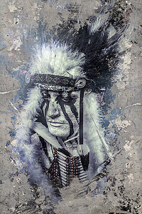 Fineart，美国印第安战士，部落首领。