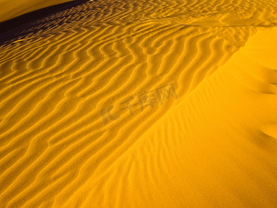 沙漠金色线性摄影照片_金色的沙浪