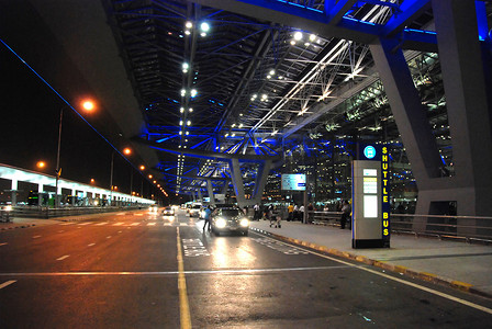曼谷机场夜景，2007 年 8 月