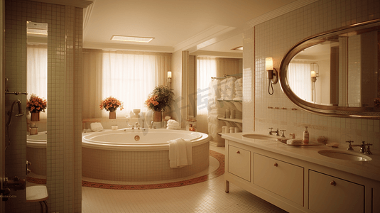 酒店浴室的一角极简主义