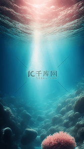 绿透明珐琅背景图片_梦幻的海底透明海水