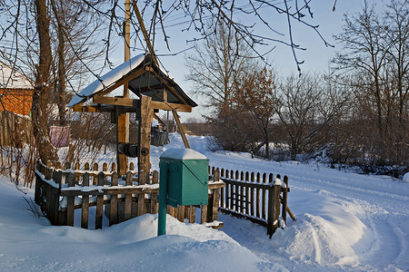 冬日太阳摄影照片_农村的冬日