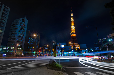 东京塔的夜景
