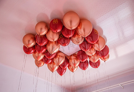 婚房气球装饰拍摄图