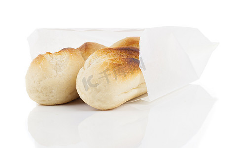 纸袋装面包（白底独立）
