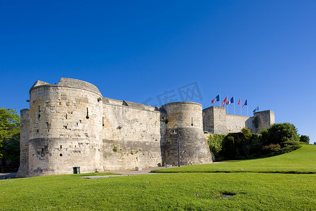 诺曼底摄影照片_公爵城堡，卡昂，诺曼底，法国