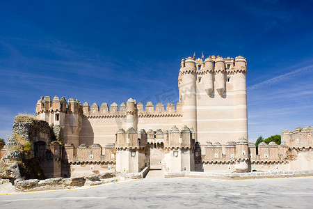 古柯城堡，塞哥维亚省，卡斯蒂利亚和莱昂，西班牙