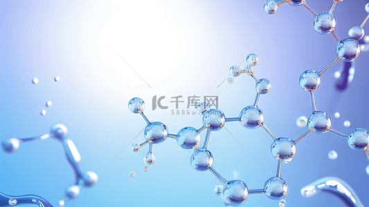 亲肤背景图片_美妆亲肤材质透明分子结构