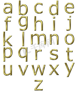 3D 金色字母表
