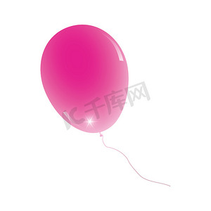 粉红色光泽气球