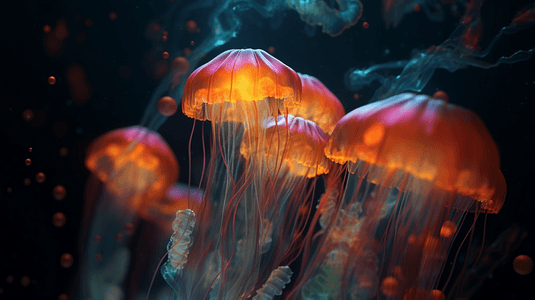 水下摄影海蜇水母