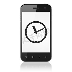 时间轴概念：智能手机上的时钟