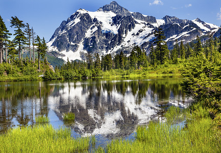 图片 Lake Evergreens Mount Shuksan Washington USA