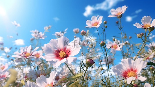 夏天鲜花背景图片_简约鲜花花朵植物主题背景