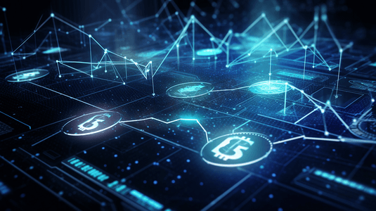 金融技术概念数据信息科技指数增涨