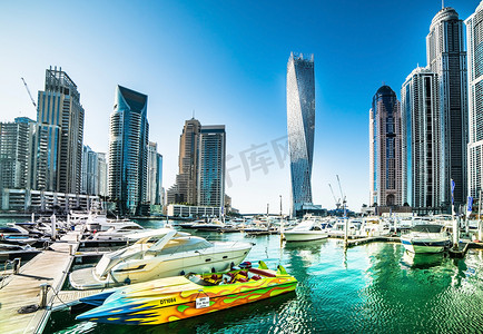 迪拜奢侈品摄影照片_迪拜码头