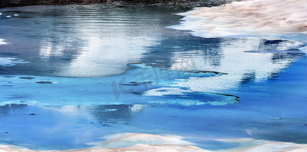 Mount Shuksan Blue Snow Pool 抽象艺术家点华盛顿州