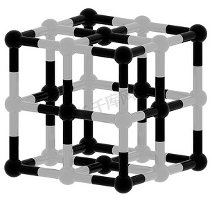 黑白立方体结构 3d model