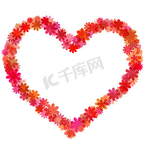 heart白色摄影照片_Happy Valentines Day Heart of Floral-Shaped Bokeh 情人节快乐