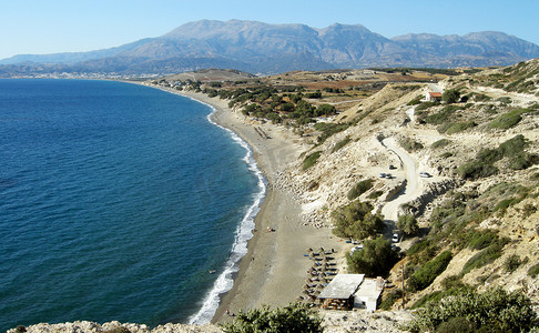希腊海滩全景