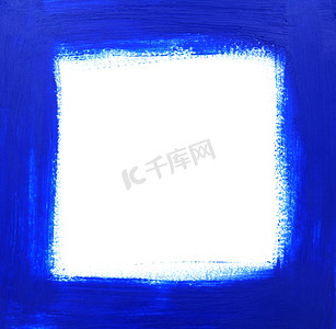 蓝色油画框