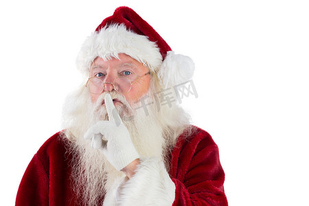 圣诞老人要求对着镜头安静
