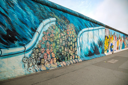 涂鸦街摄影照片_柏林墙 (Berliner Mauer) 与涂鸦