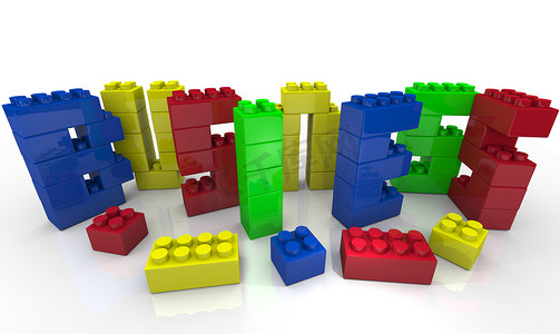 建立您的业务 - Toy Blocks Form Word