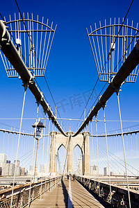布鲁克林大桥，曼哈顿，纽约市，美国