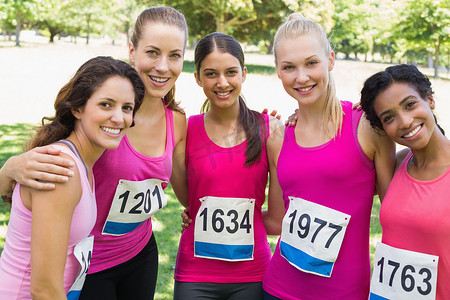 乳腺癌马拉松的确信的女性参与者