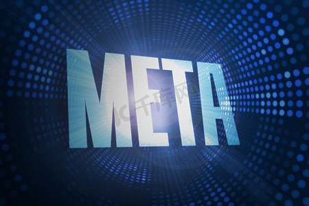Meta 反对未来派点缀的蓝色和黑色背景