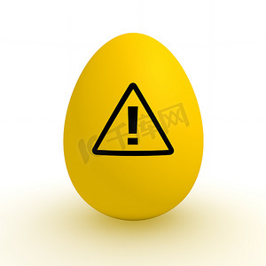 黄色鸡蛋-受污染的食物-注意标志