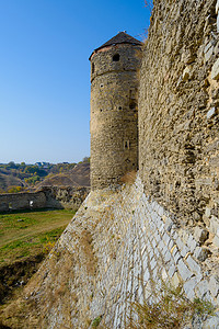 明矾摄影照片_卡缅涅茨-波多利斯基古城的旧堡垒