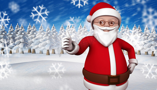 可爱清晰摄影照片_可爱卡通圣诞老人的合成形象