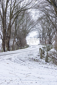 冬天的雪道