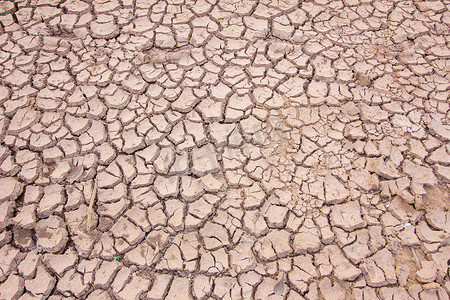 干裂的泥土，干旱的土地如此长时间没有水
