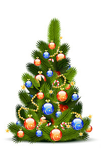 带装饰的圣诞树