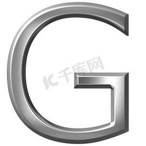 3D 银色字母 G