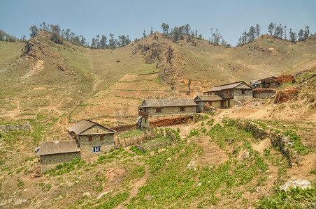 哈姆雷特摄影照片_尼泊尔村