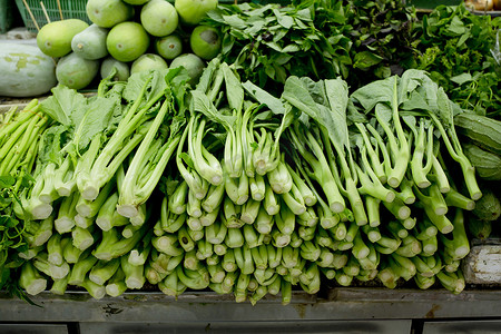 泰国市场的新鲜有机蔬菜