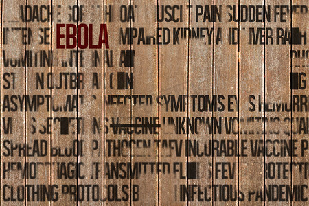 埃博拉病毒摄影照片_埃博拉词簇的复合图像