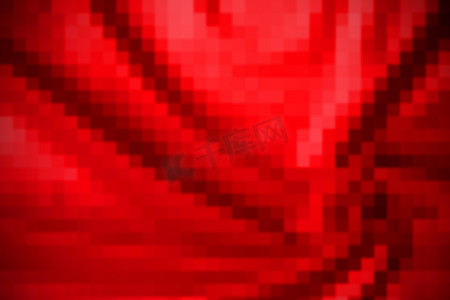 红色几何抽象摄影照片_多彩的红色马赛克抽象背景