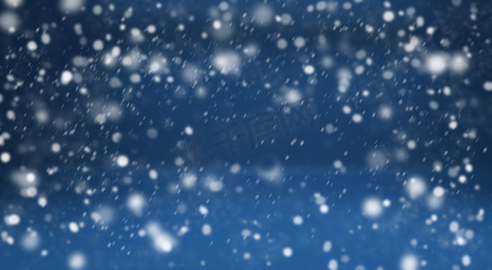 冬天蓝色背景和雪