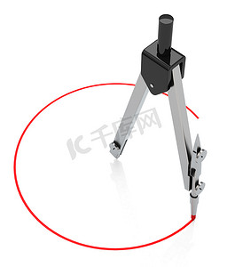 数学小数摄影照片_圆规
