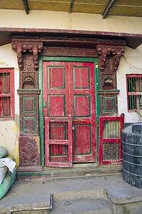 印度拉贾斯坦邦古老的装饰华丽门