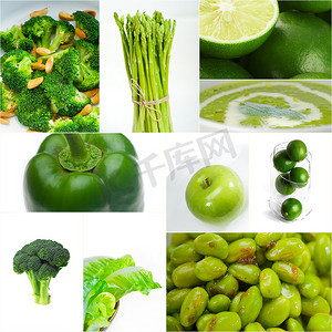 绿色健康食品拼贴合集